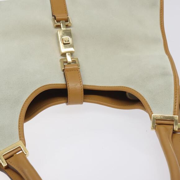 GUCCI Jackie Hand Bag Suede White Gold 002 002 - Picture 6 of 16